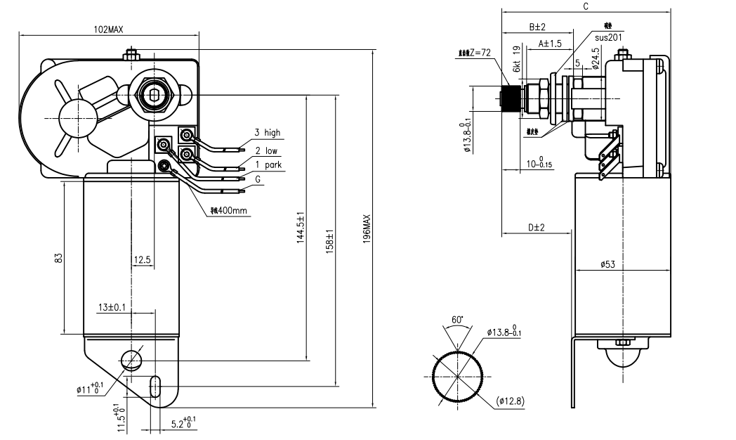 Marine motor drawing Marine motor drawing