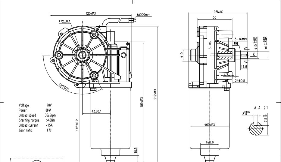 80W大法雷奥电机图纸